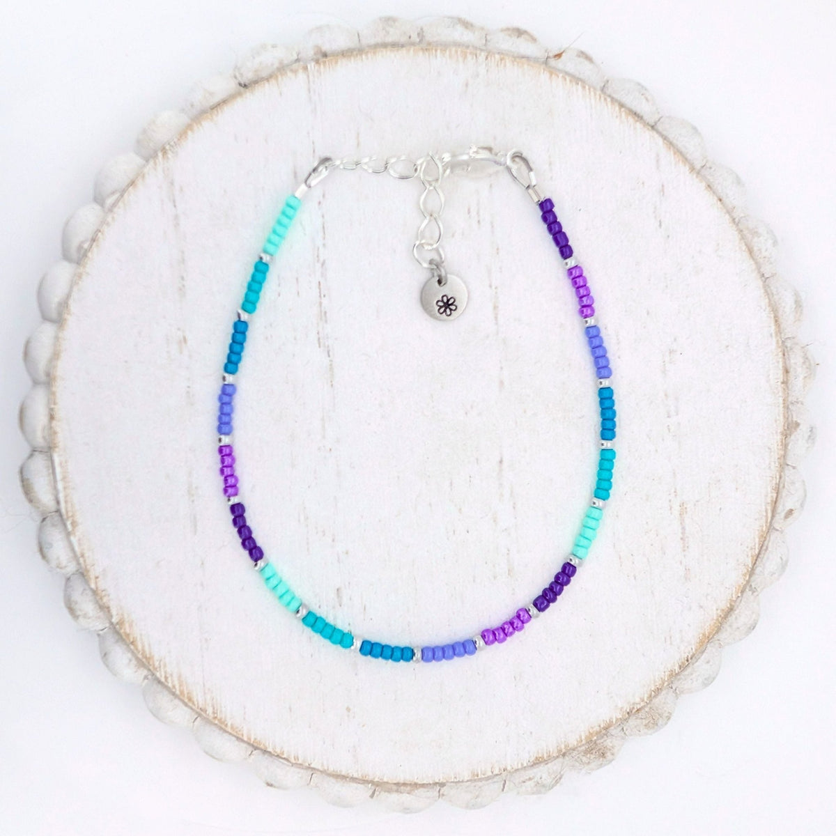 Dainty Adjustable Anklet - Ocean