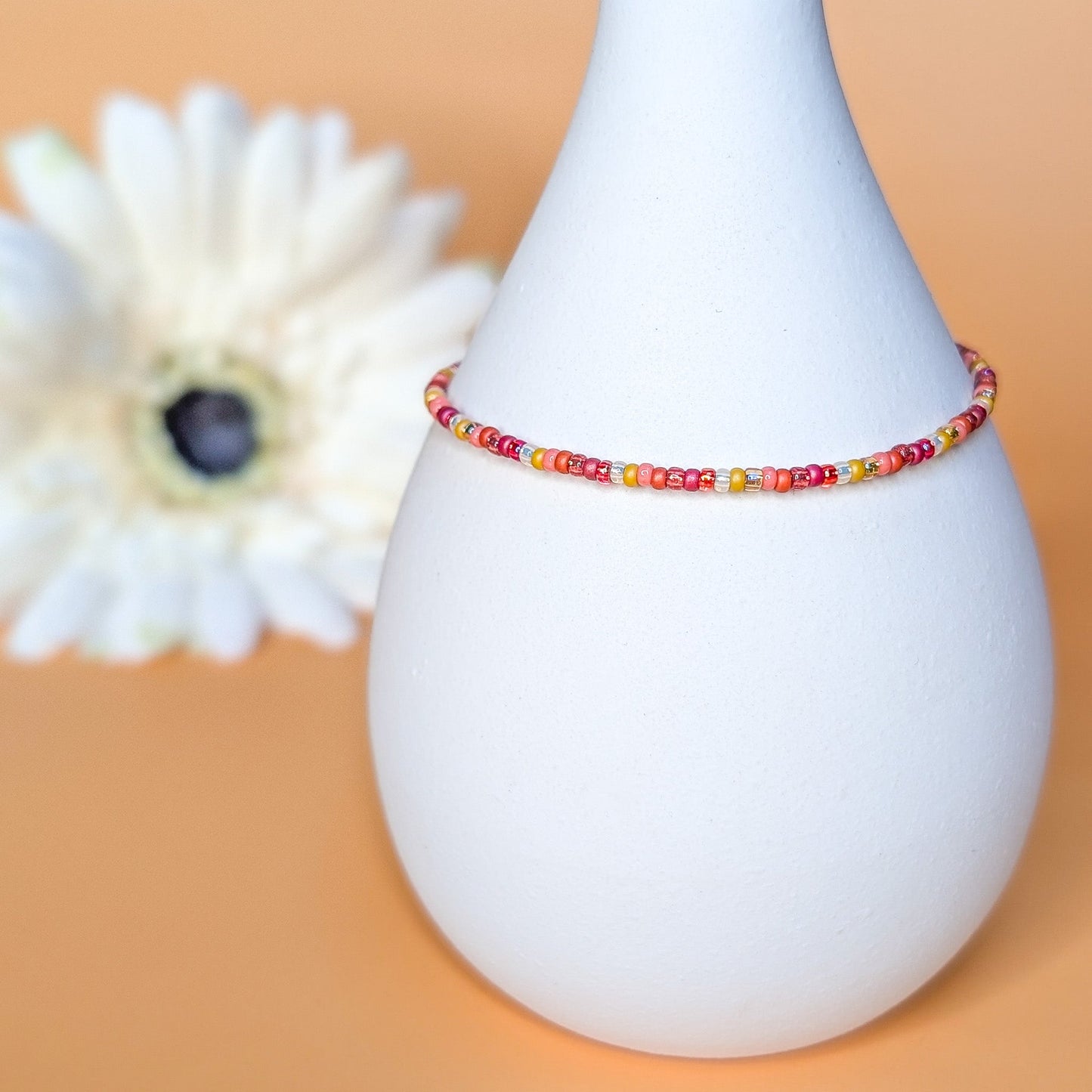Dainty Bracelet - Autumn Leaves - Silver Clasp