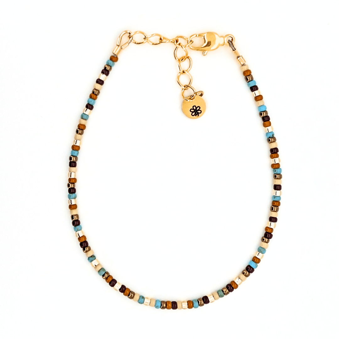 Dainty Bracelet - Caynon Skies - Gold Clasp