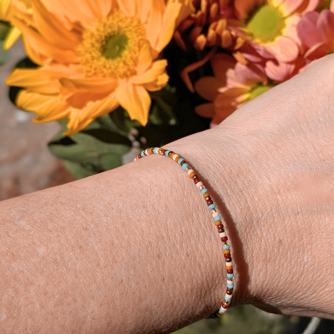 Dainty Bracelet - Caynon Skies - Gold Clasp