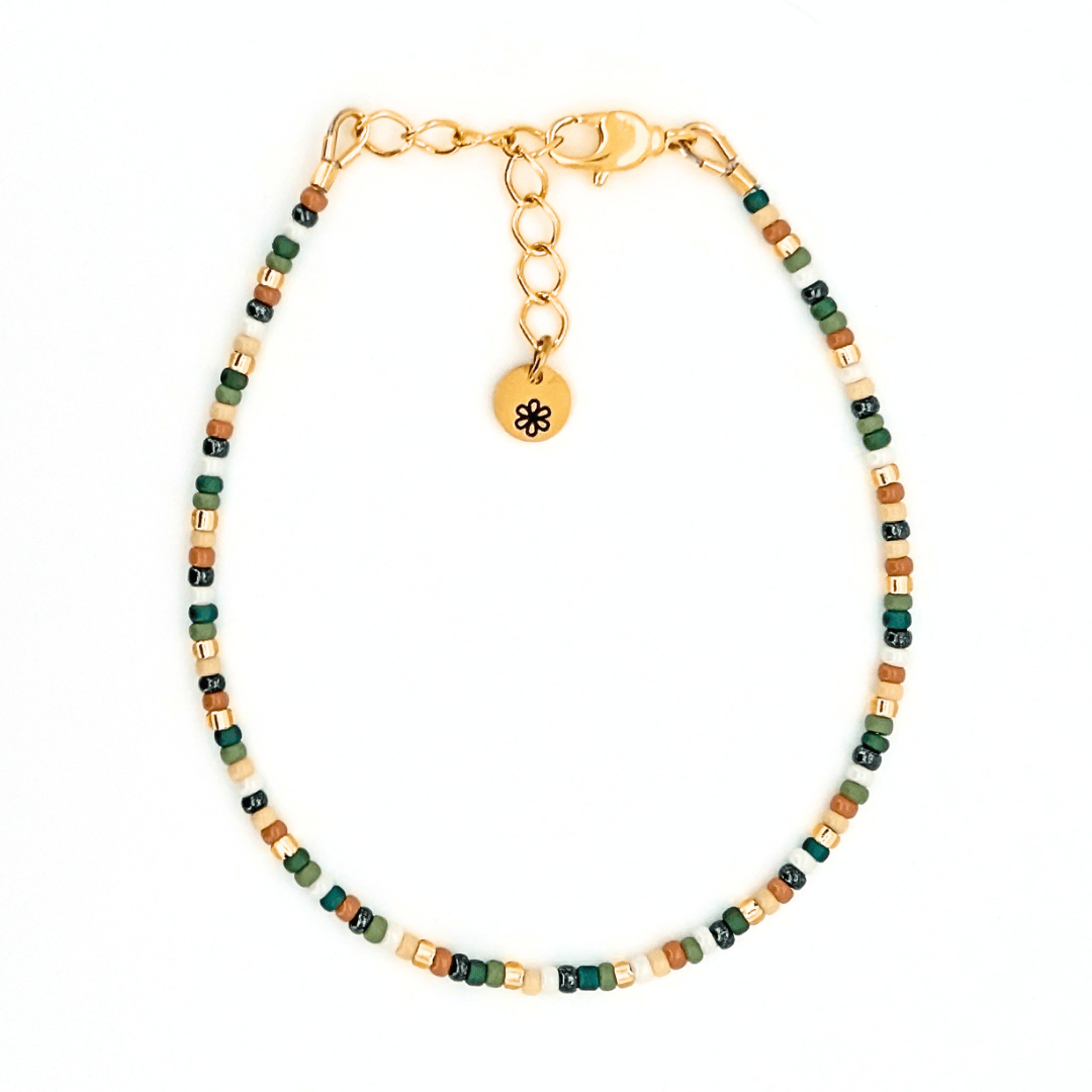 Dainty Bracelet - Evergreen Gold - Gold Clasp