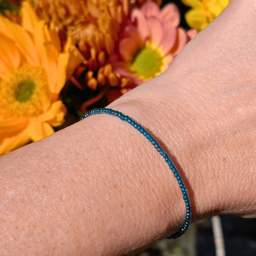 Dainty Bracelet - Lagoon Waters - Gold Clasp