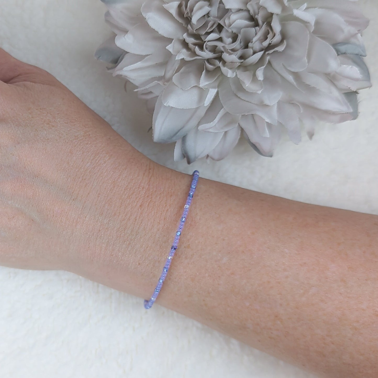 Dainty bracelet - pale periwinkle