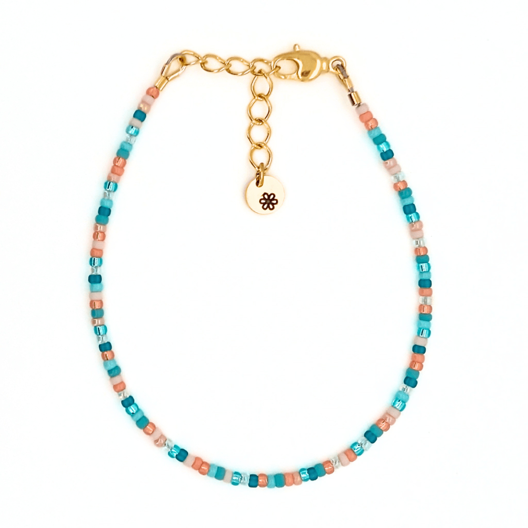 Dainty Bracelet - Peach Orchard - Gold Clasp