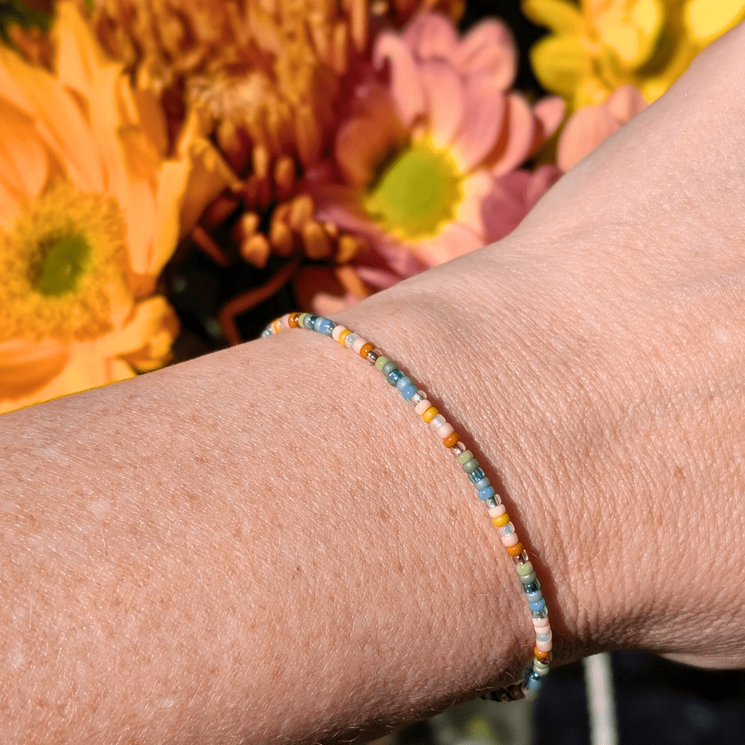 Dainty Bracelet - Plaid Pajamas - Silver Clasp