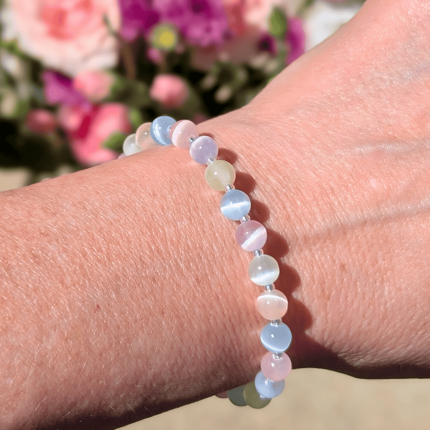 Gemstone Bracelet - Pastel Selenite