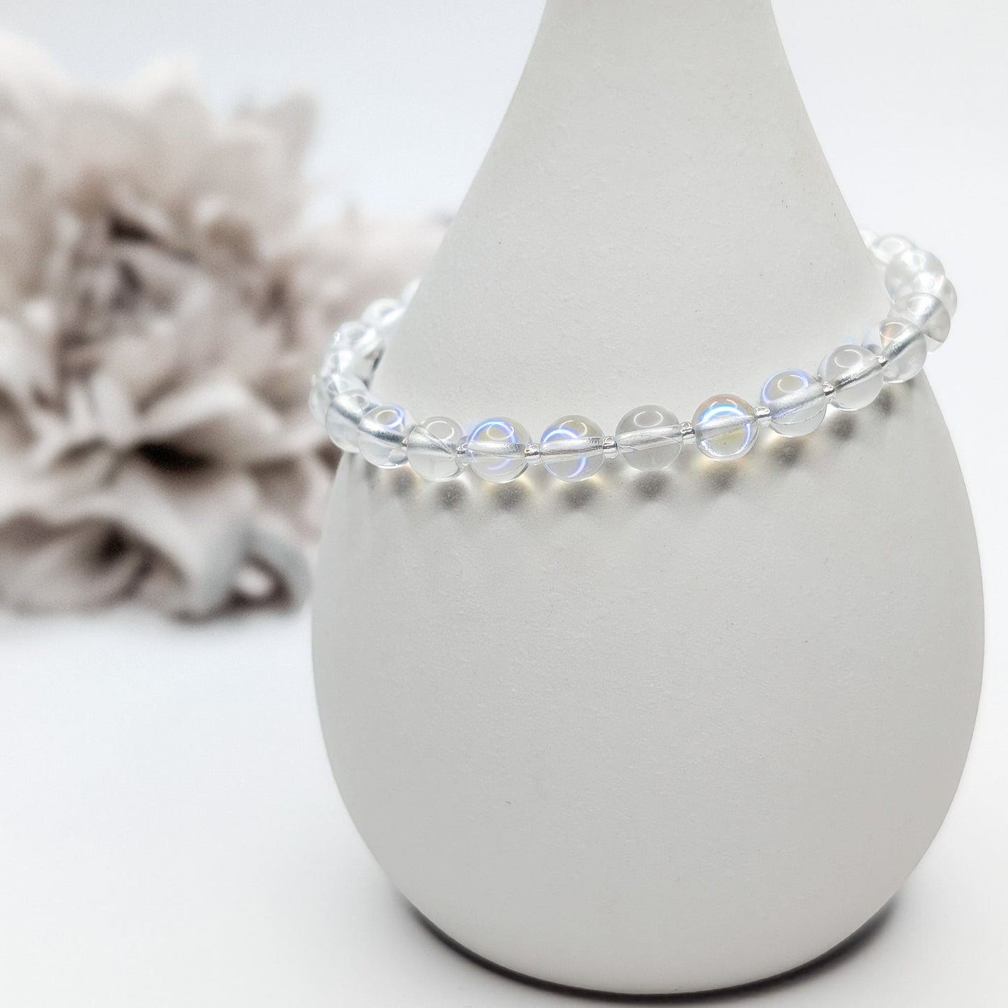 Mermaid Glass Bead Bracelet - Clear