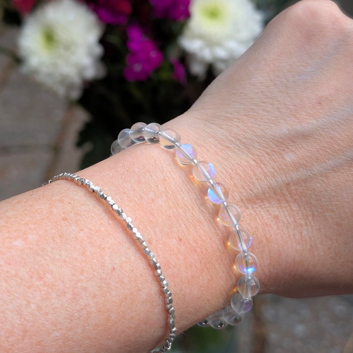 Mermaid Glass Bead Bracelet - Clear