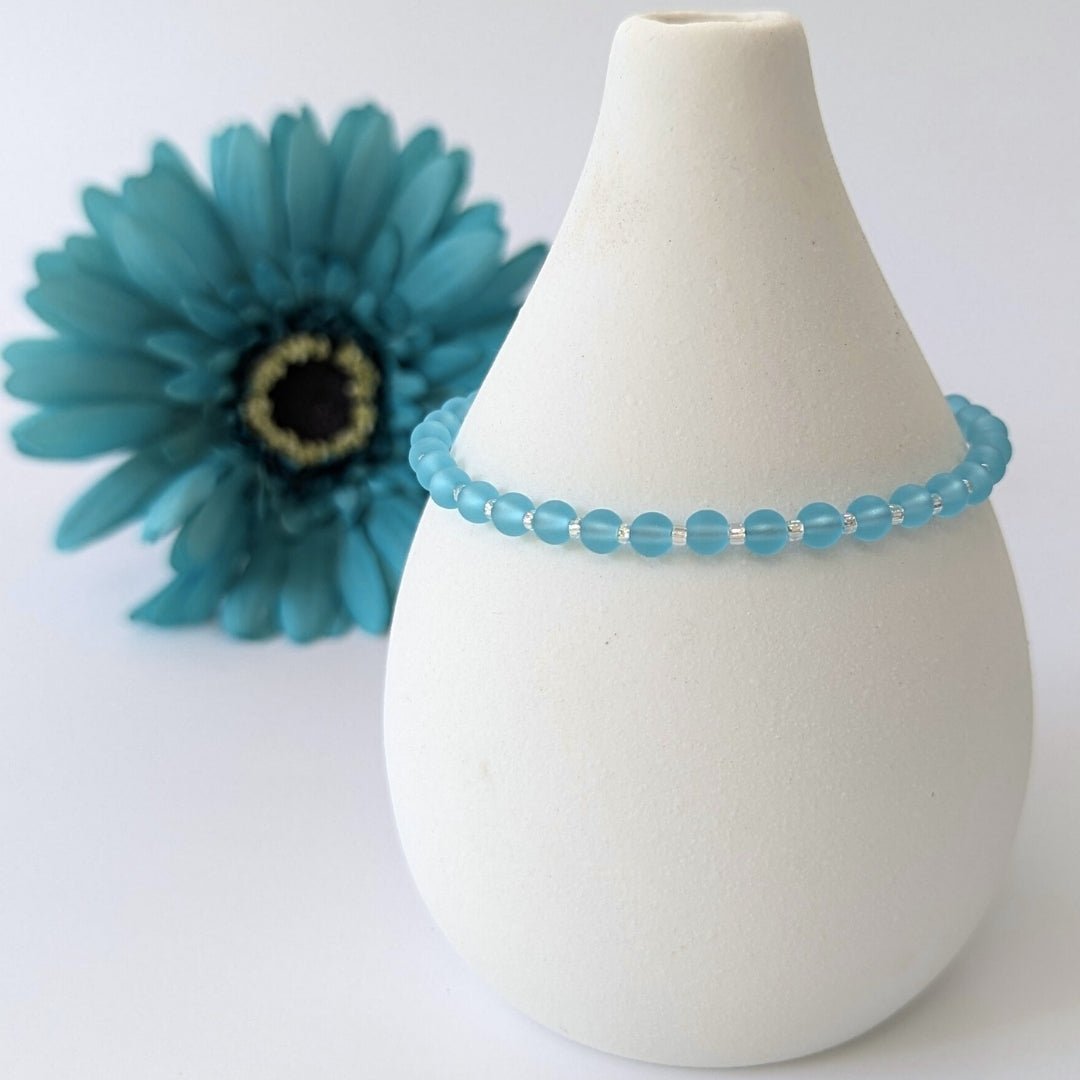 Sea Glass Bracelet - blue