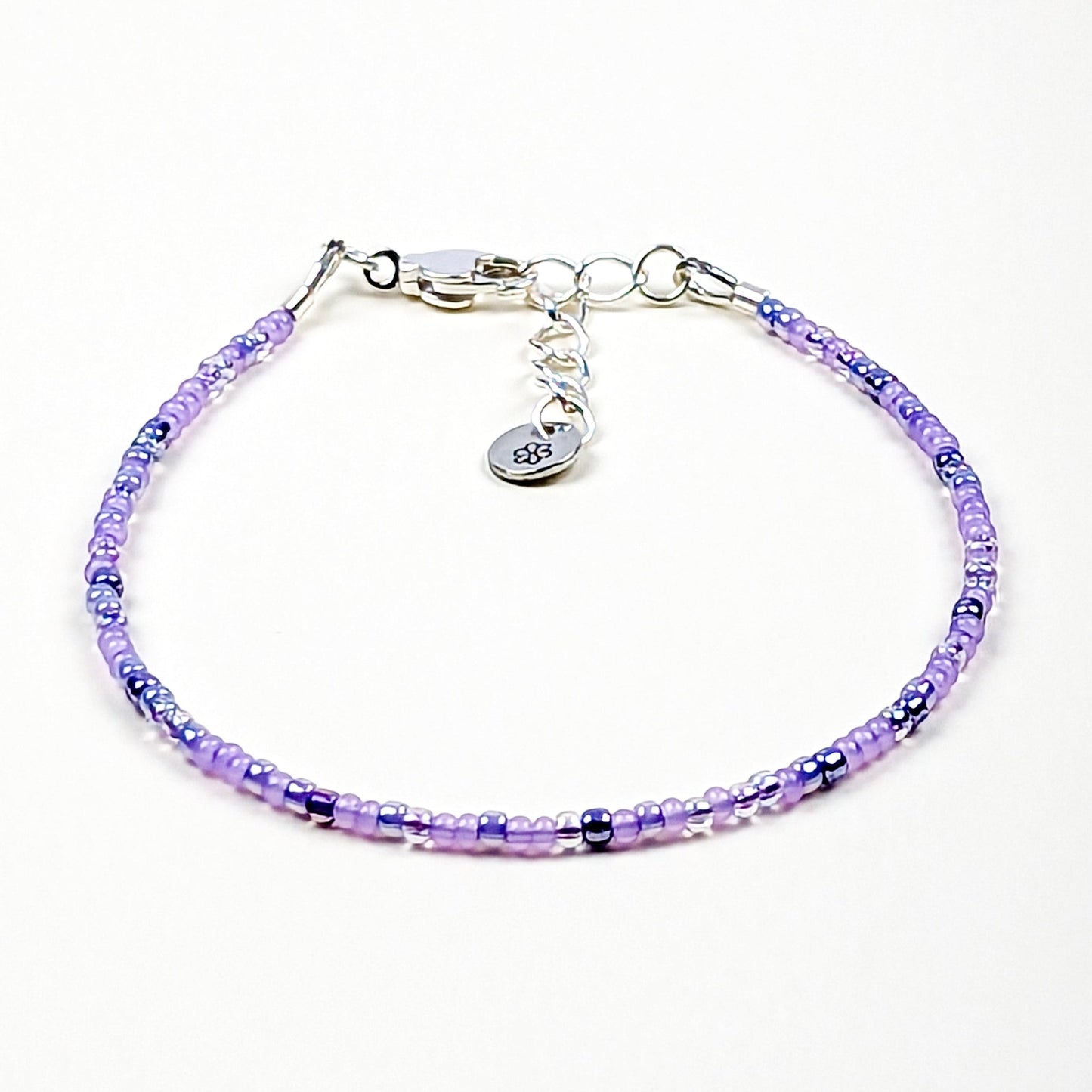 Dainty bracelet - Pale Purple seed bead bracelet - creations by cherie