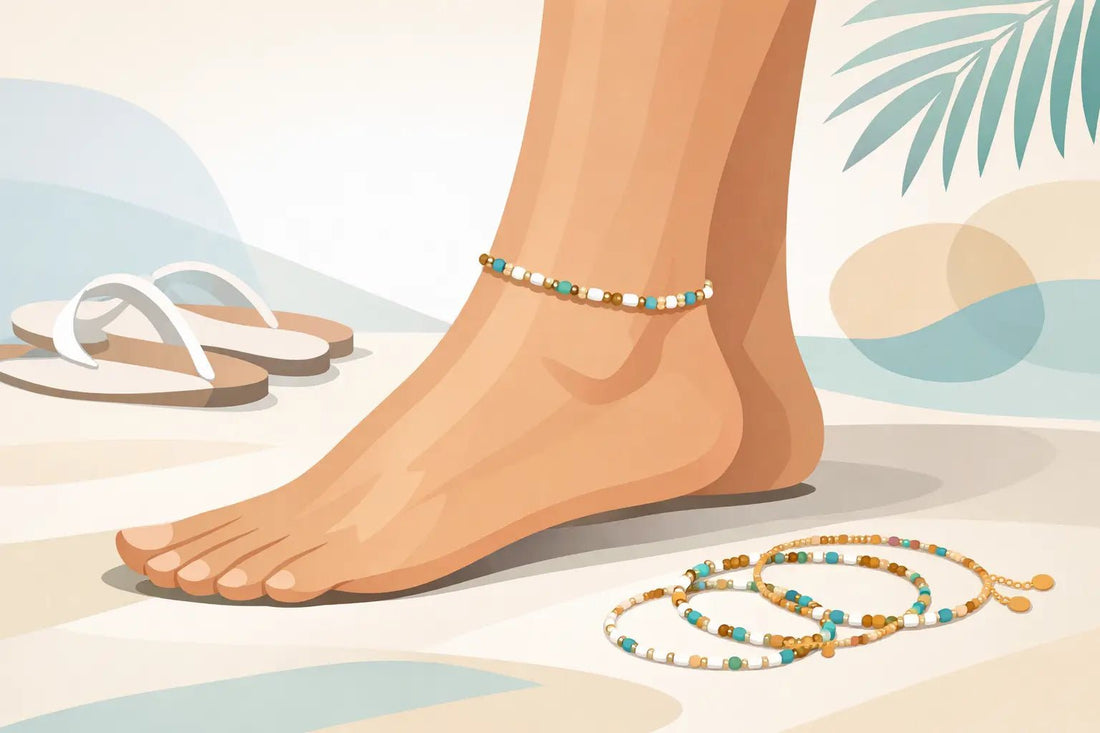 Beaded Anklet for Small Ankles That Fits - creations by cherie