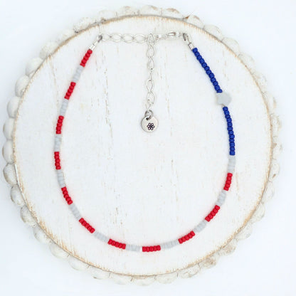 Dainty Adjustable Anklet - Stars and Stripes