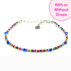 Dainty Adjustable Anklet · Confetti