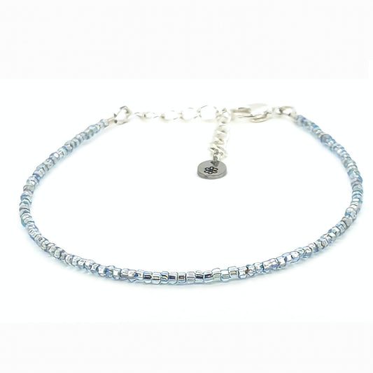 Anklet - Pale Blue Silver - creations by cherie