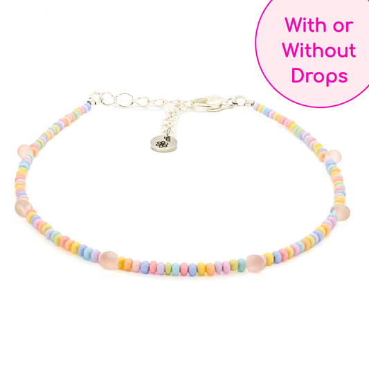 Anklet - Pretty Pastel with Drop Beads - creations by cherie