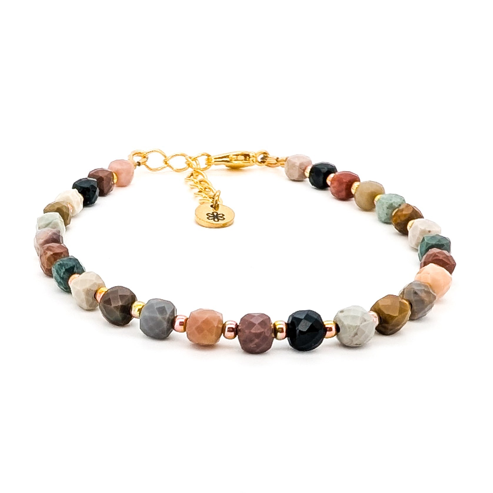 Autumn Inspired Agate Bracelet Gold