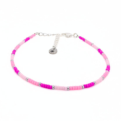 Dainty Adjustable Anklet - Bubblegum