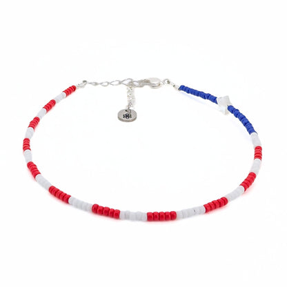 Dainty Adjustable Anklet - Stars and Stripes