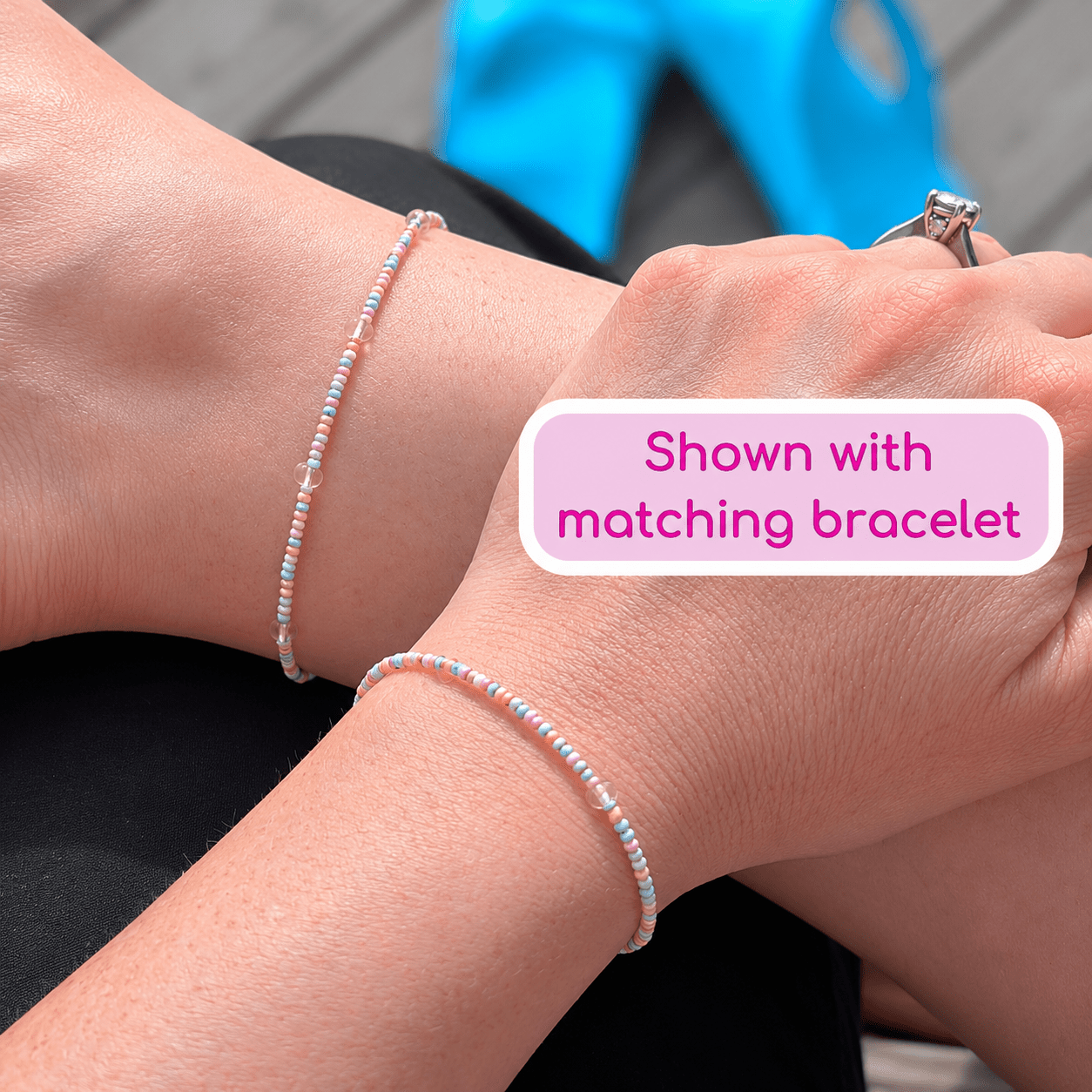 Dainty anklet · Pretty Pastel · 3 Adjustable Sizes
