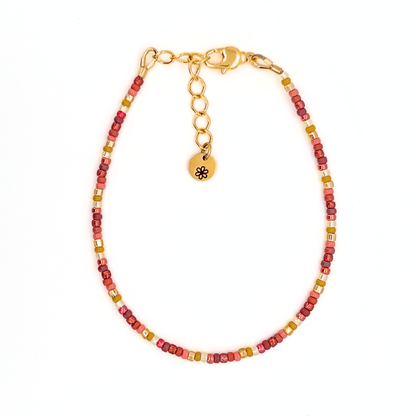 Dainty Bracelet - Autumn Leaves - Gold Clasp