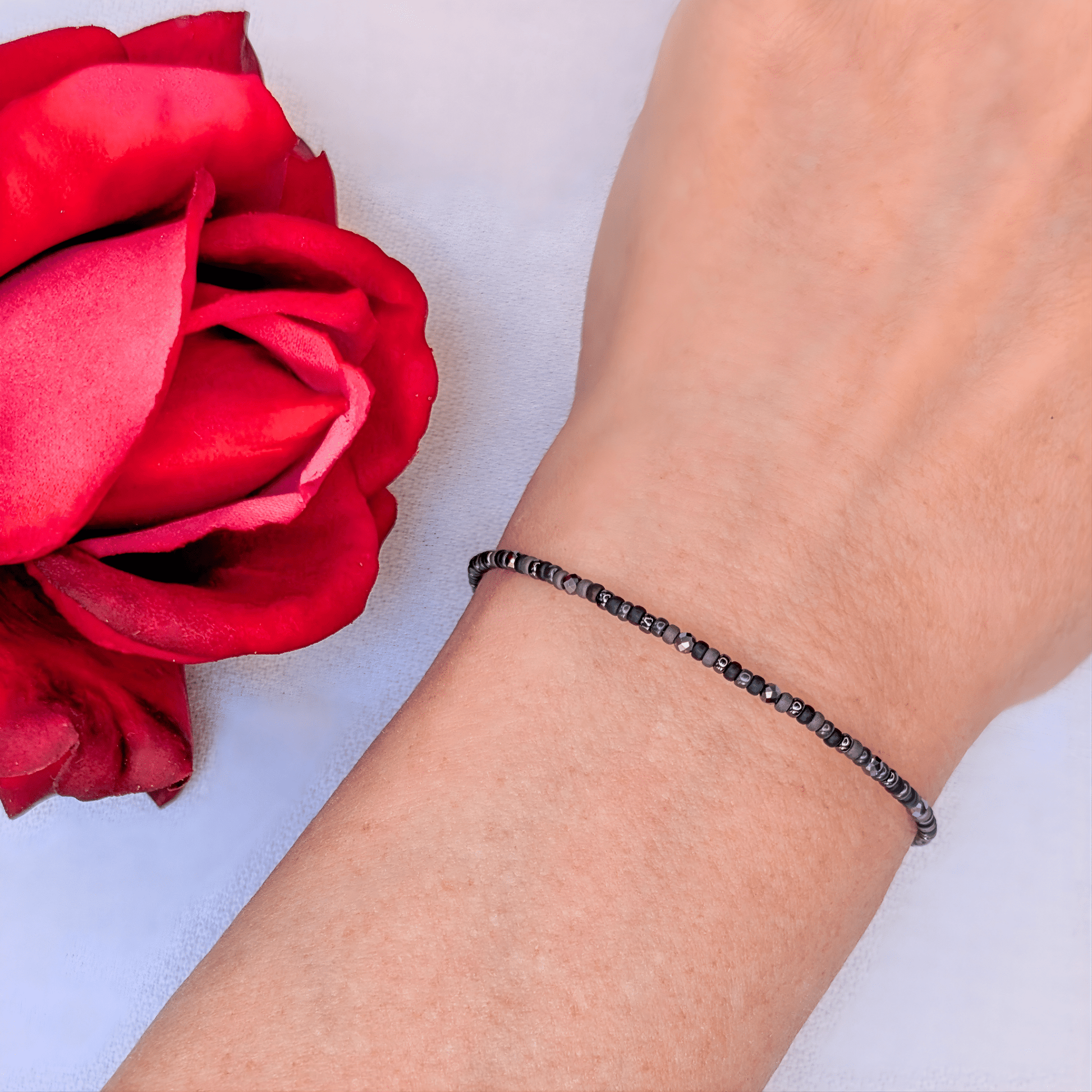 Dainty Bracelet - Black Ice