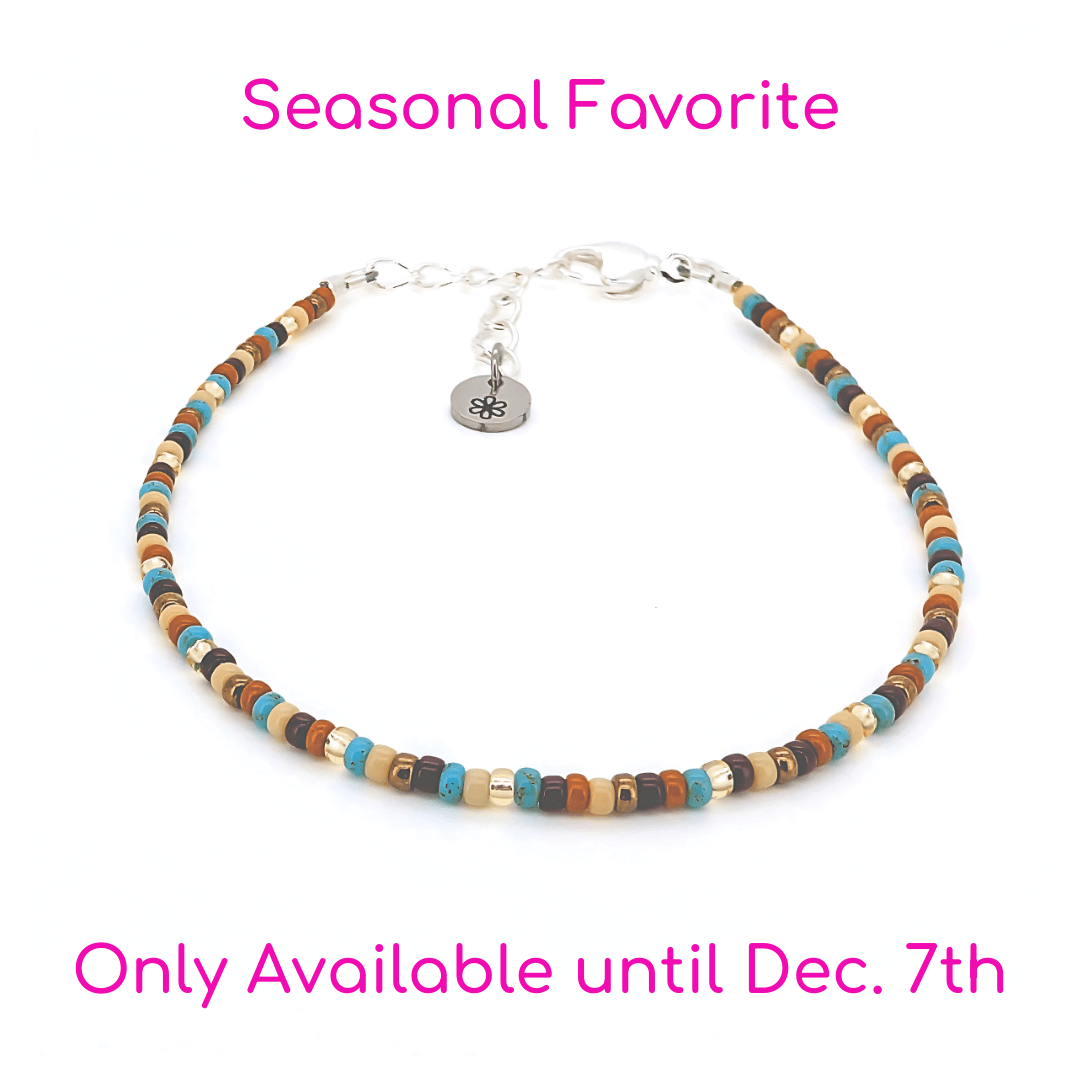 Dainty Bracelet - Canyon Skies - Silver Clasp