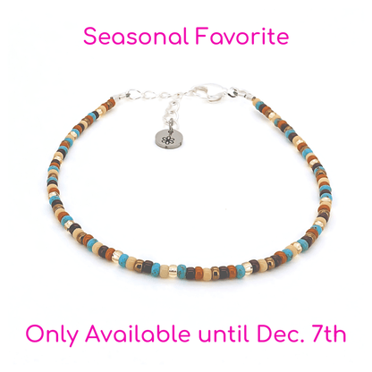 Dainty Bracelet - Canyon Skies - Silver Clasp