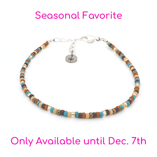 Dainty Bracelet - Canyon Skies - Silver Clasp