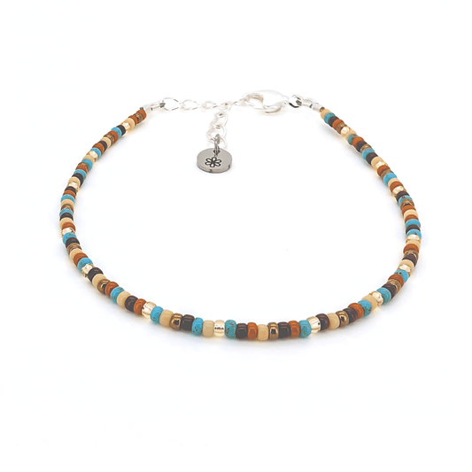 Dainty Bracelet - Canyon Skies - Silver Clasp