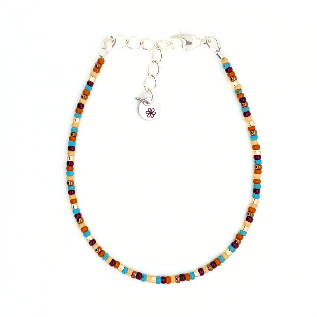 Dainty Bracelet - Canyon Skies - Silver Clasp