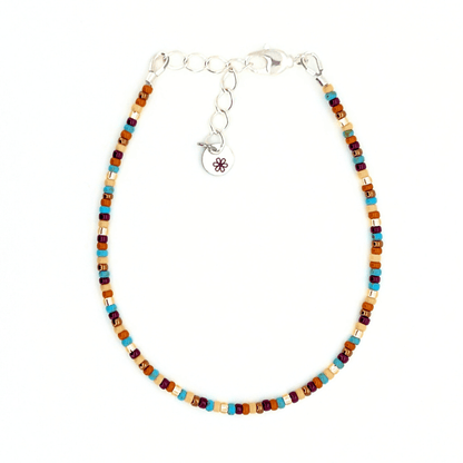 Dainty Bracelet - Canyon Skies - Silver Clasp