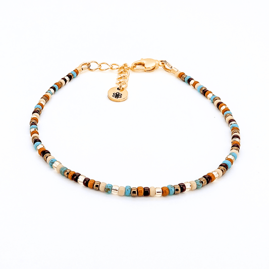 Dainty Bracelet - Caynon Skies - Gold Clasp