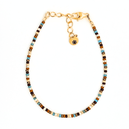 Dainty Bracelet - Caynon Skies - Gold Clasp