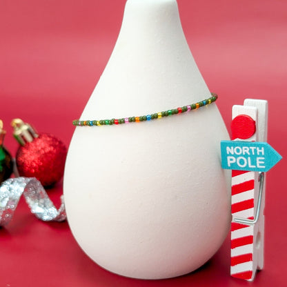 Dainty Bracelet - Christmas Lights - Silver Clasp