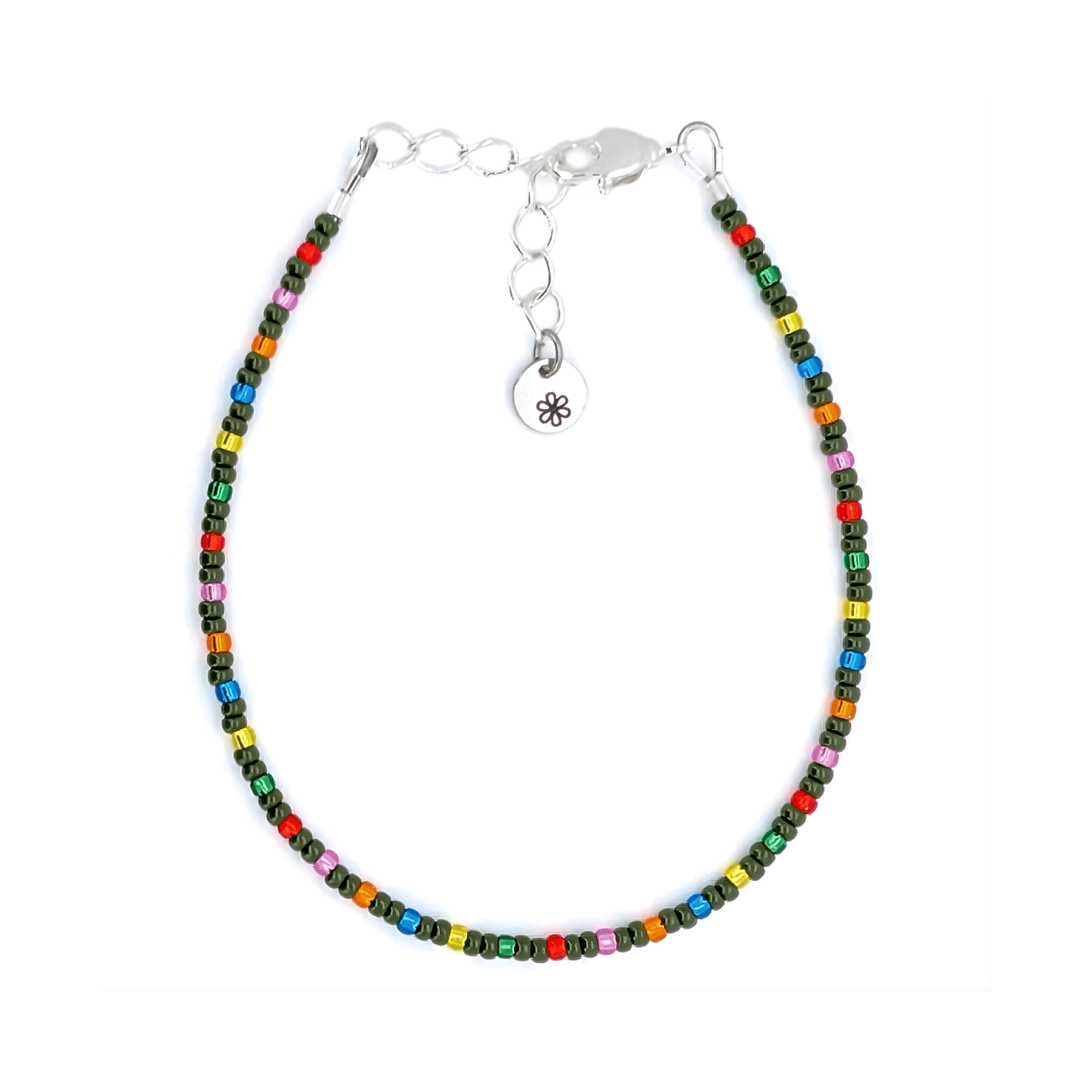 Dainty Bracelet - Christmas Lights - Silver Clasp