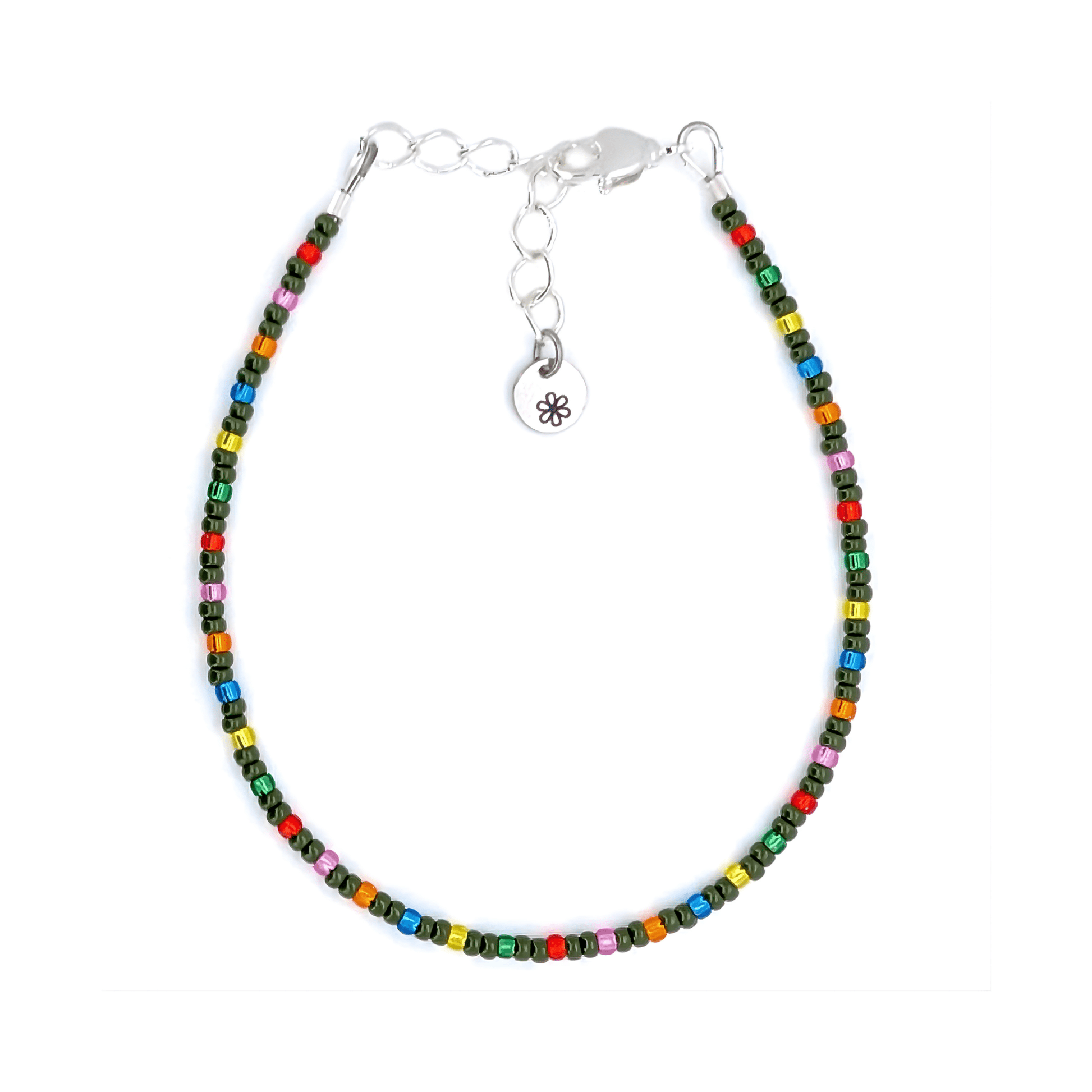 Dainty Bracelet - Christmas Lights - Silver Clasp