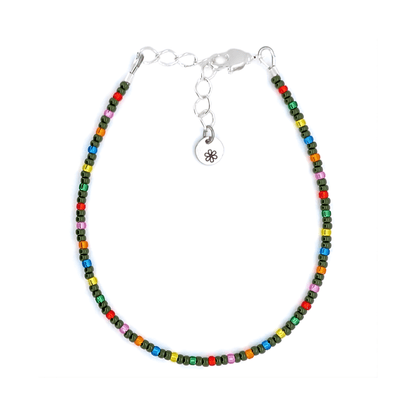 Dainty Bracelet - Christmas Lights - Silver Clasp