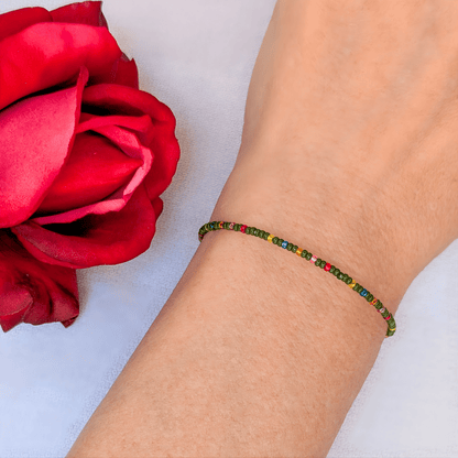 Dainty Bracelet - Christmas Lights - Silver Clasp