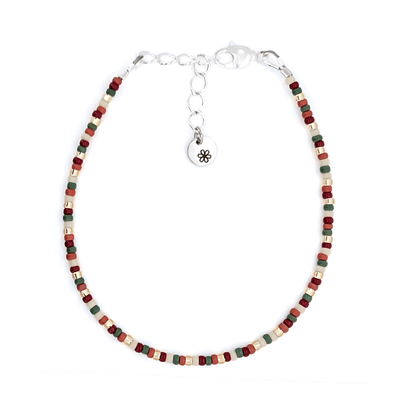 Dainty Bracelet - Country Christmas - Silver Clasp