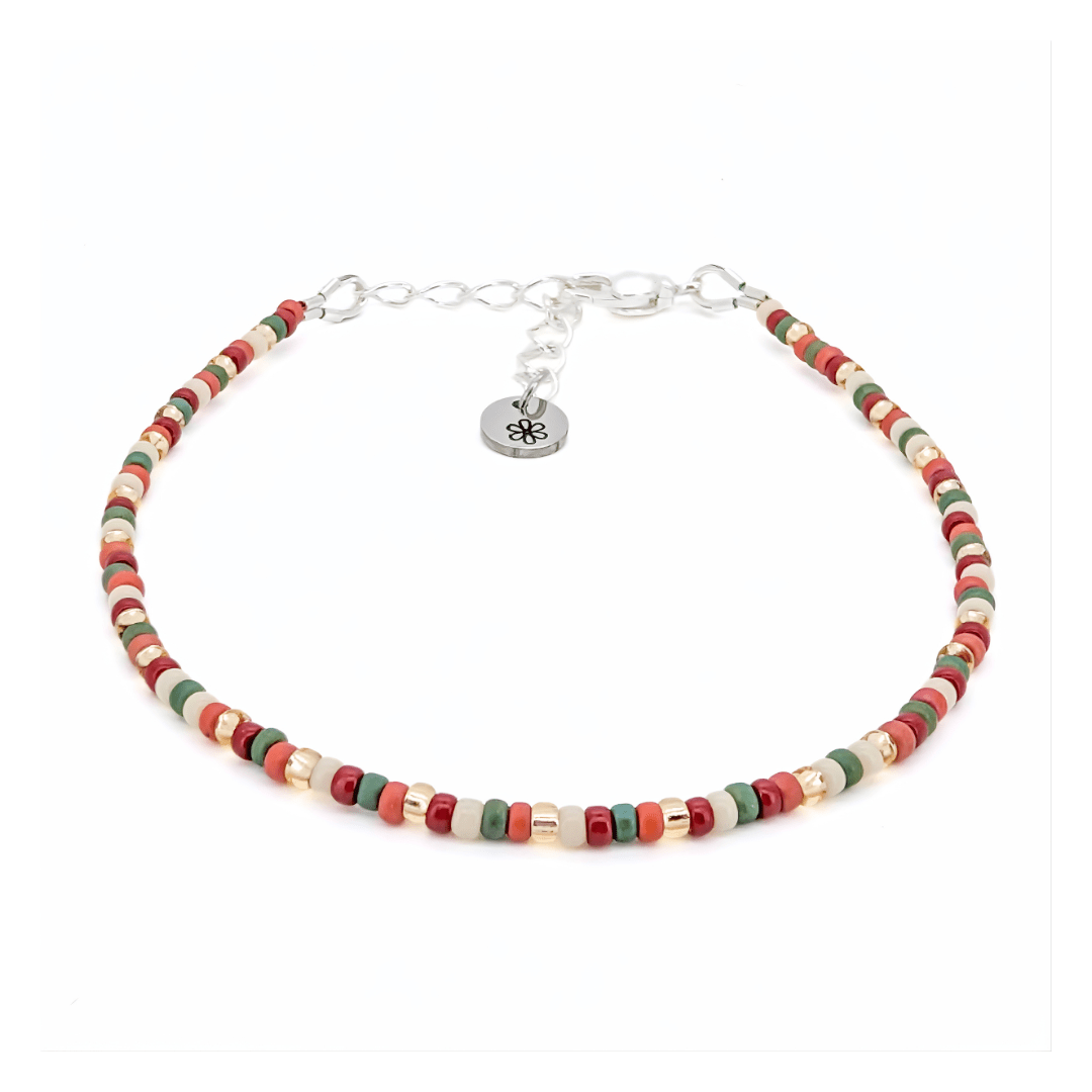 Dainty Bracelet - Country Christmas - Silver Clasp