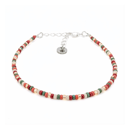 Dainty Bracelet - Country Christmas - Silver Clasp