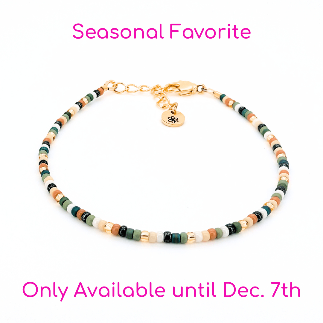 Dainty Bracelet - Evergreen Gold - Gold Clasp