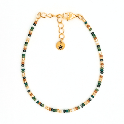 Dainty Bracelet - Evergreen Gold - Gold Clasp