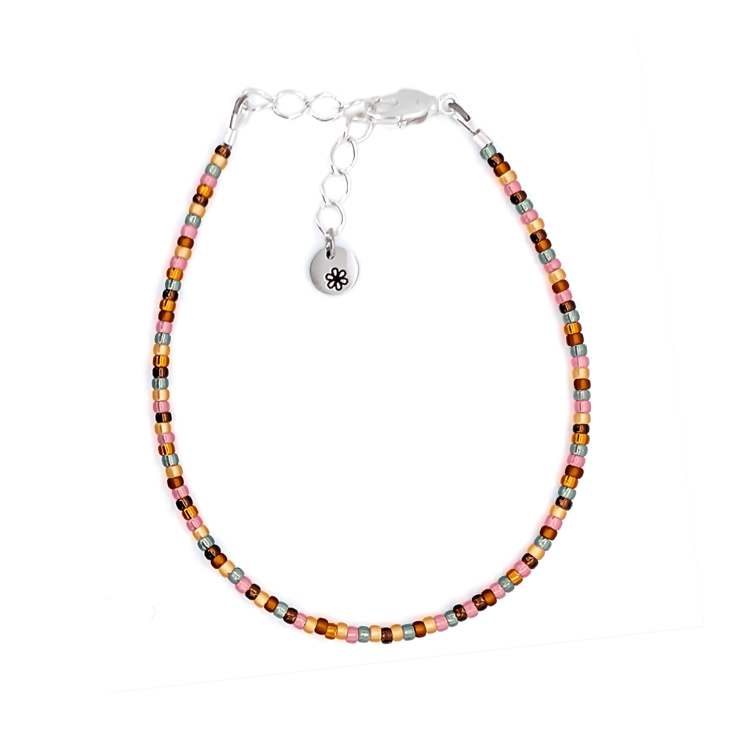 Dainty Bracelet - Gingerbread - Silver Clasp