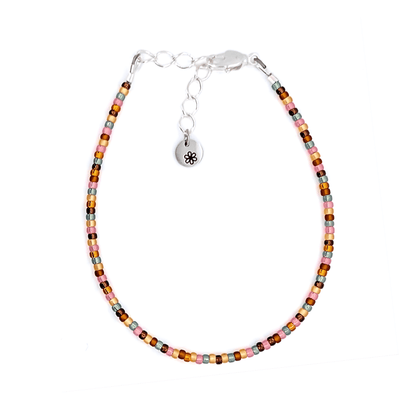 Dainty Bracelet - Gingerbread - Silver Clasp