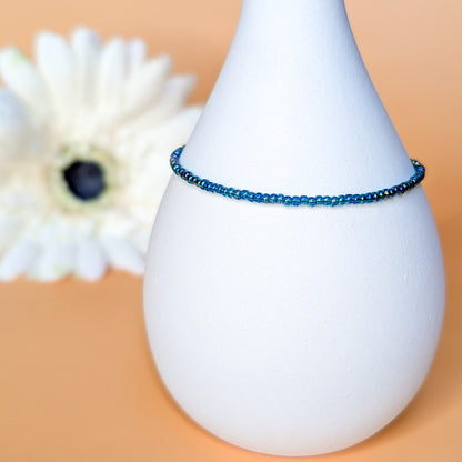 Dainty Bracelet - Lagoon Waters - Silver Clasp
