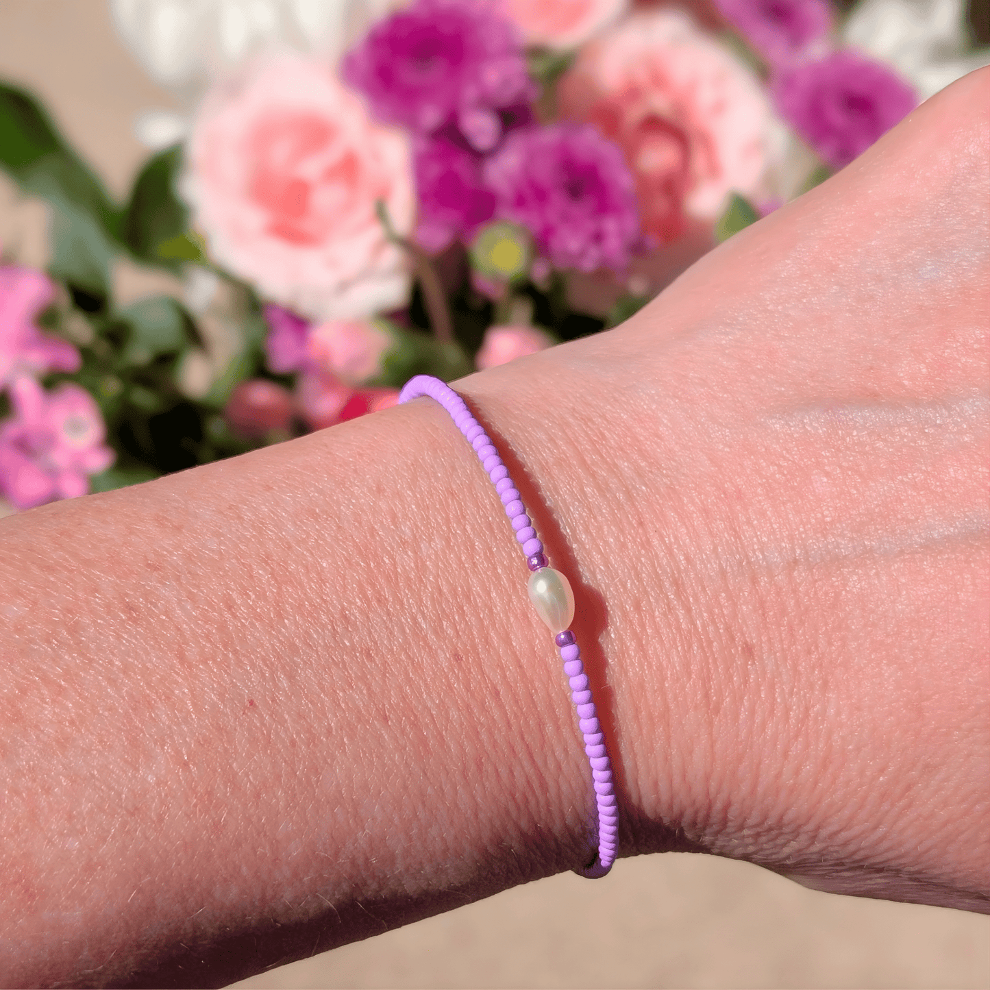 Dainty Bracelet - Lavender Pearl