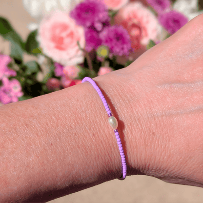 Dainty Bracelet - Lavender Pearl