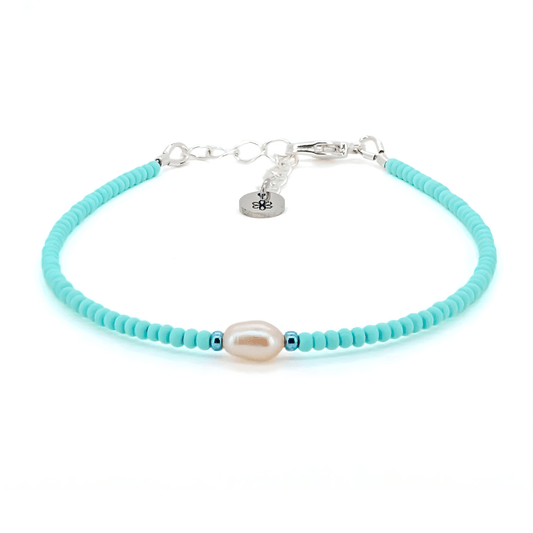 Dainty Bracelet - Mint Pearl