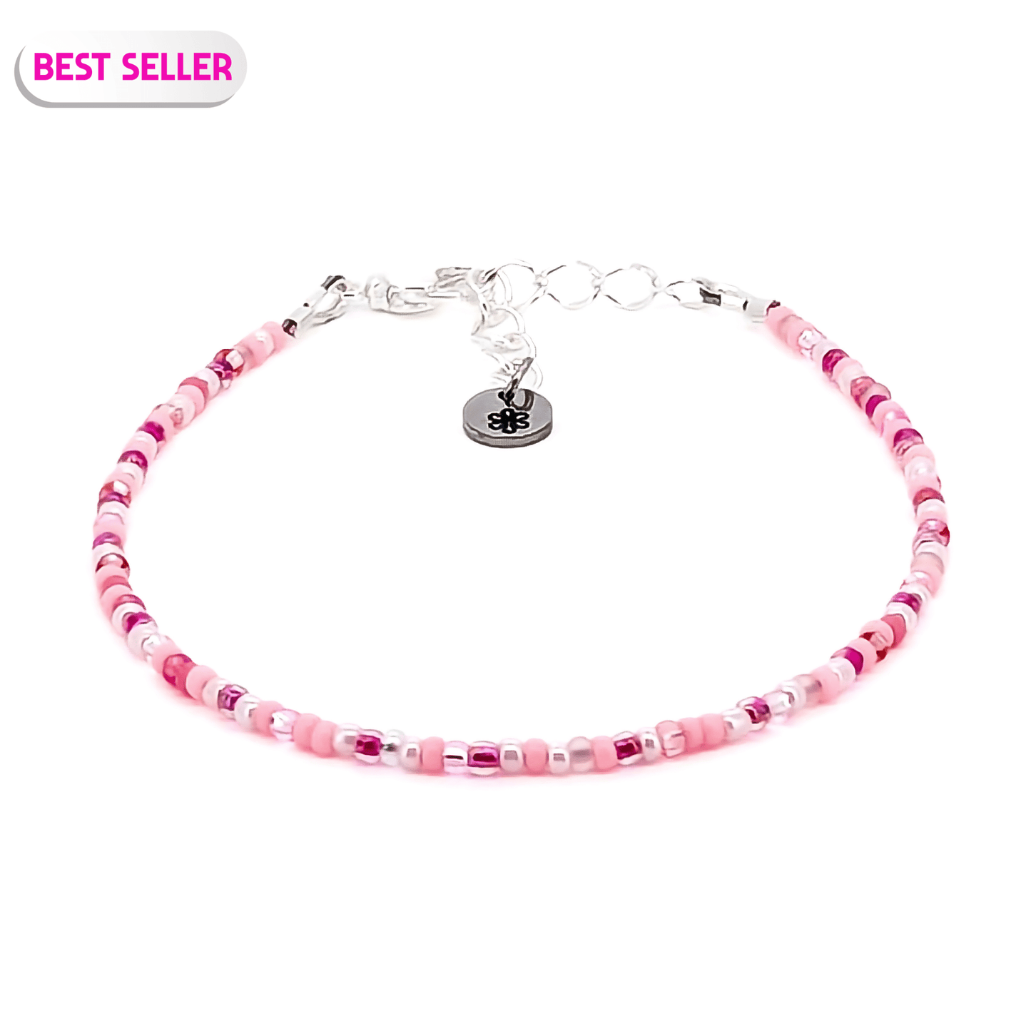 Dainty bracelet - Pale Pink seed bead bracelet